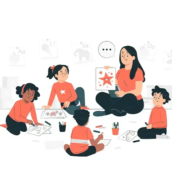 Child psychology educational illustration